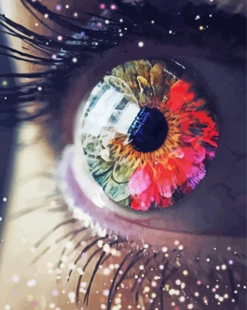 Fantasy Eye Flower paint by number