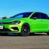 Green Vw Golf Car paint by number