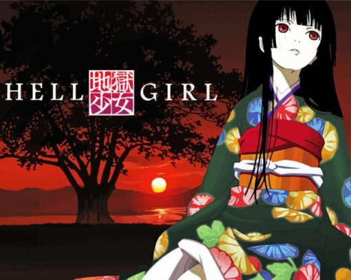 Hell Girl Ai Enma paint by number