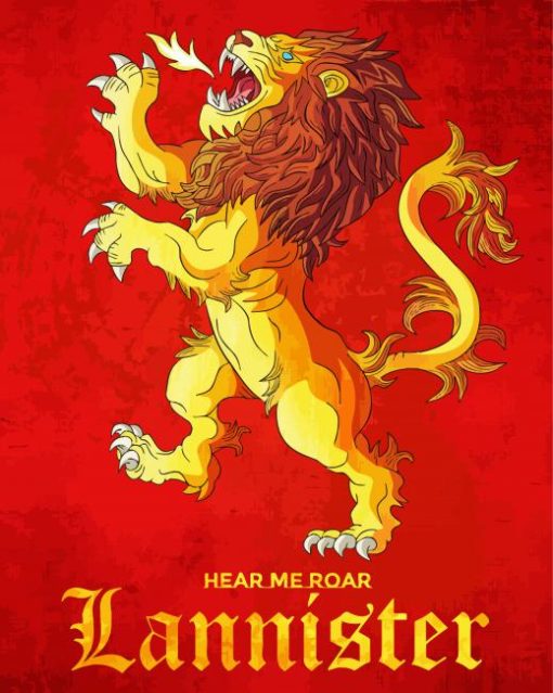 House Lannister Logo Art paint by number