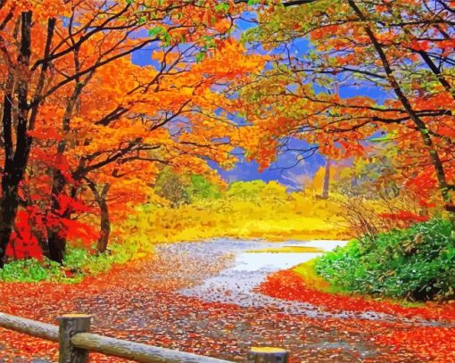 Landscape Fall Season paint by number