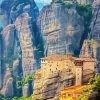 Meteora Rock Mountains paint by number