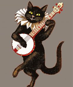 Musician Vintage Cat paint by number