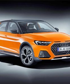 Orange Car Audi A1 paint by number