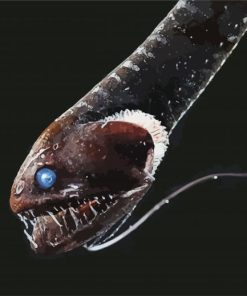 Scary Deep Sea Fish paint by number