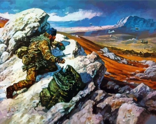 The Falklands War Art paint by number