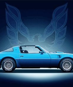 79 Blue Pontiac Firebird Car paint by number