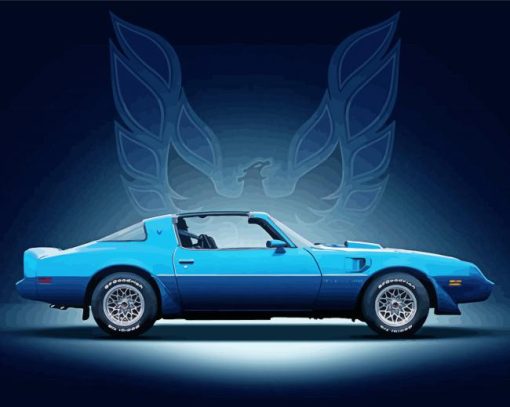 79 Blue Pontiac Firebird Car paint by number