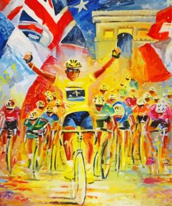 Abstract Tour De France Art paint by number