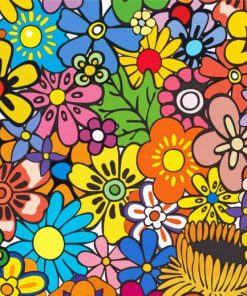 Aesthetic Hippie Flowers paint by number