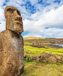 Ahu Tongariki In Easter Island paint by number