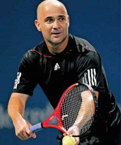 American Andre Agassi paint by number