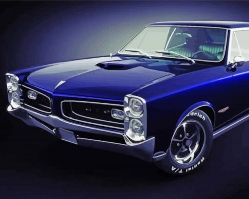 Blue Pontiac 1966 GTO paint by number