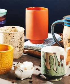 Beautiful Ceramic Cups paint by number