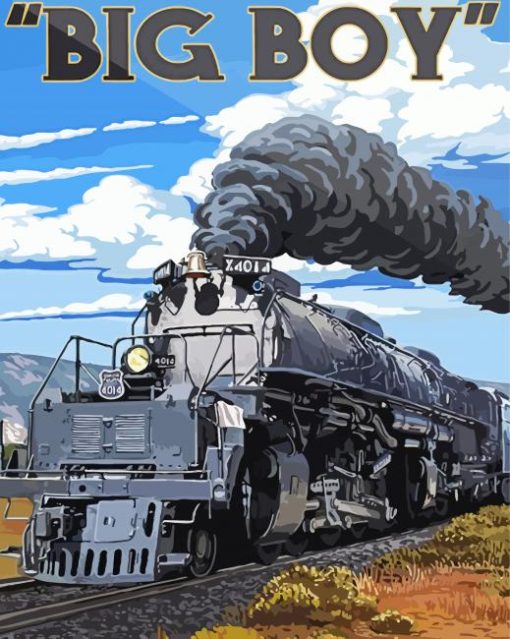 Big Boy 4014 Train Poster paint by number