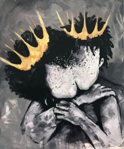 Black king And Queen Art paint by number