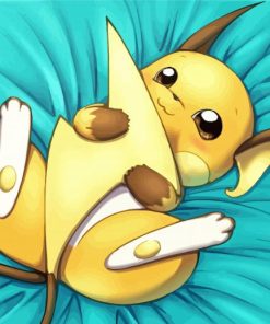 Cute Raichu Art paint by number