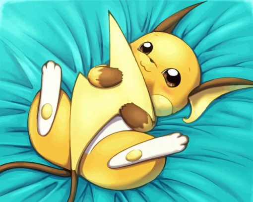 Cute Raichu Art paint by number