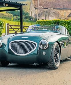 Dark Green Austin Healey paint by number