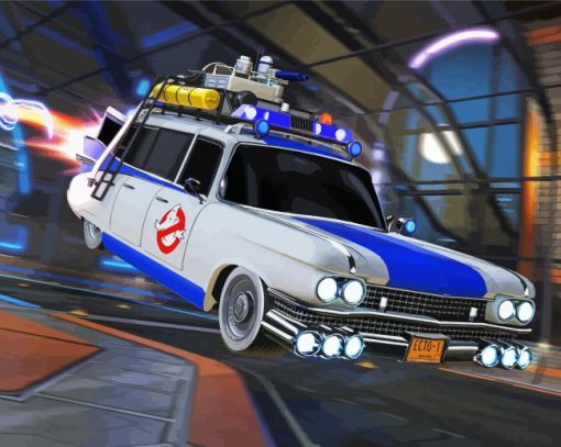 Fantasy Ecto 1 Car paint by number