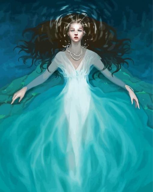 Fantasy Water Woman paint by number