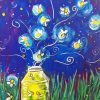 Fireflies Illustration paint by number