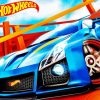 Hot Wheels Blue Car paint by number