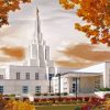 Idaho Falls Temple Art paint by number