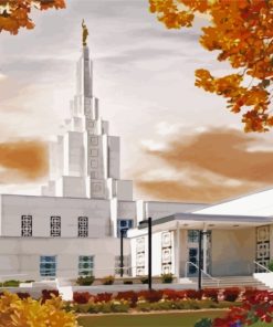 Idaho Falls Temple Art paint by number