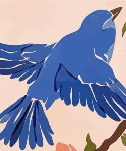 Illustration Blue Bird Art paint by number