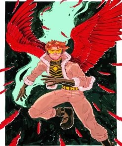 Illustration Hawks My Hero Academia paint by number