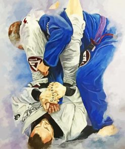 Jiu Jitsu Fighting Sport paint by number