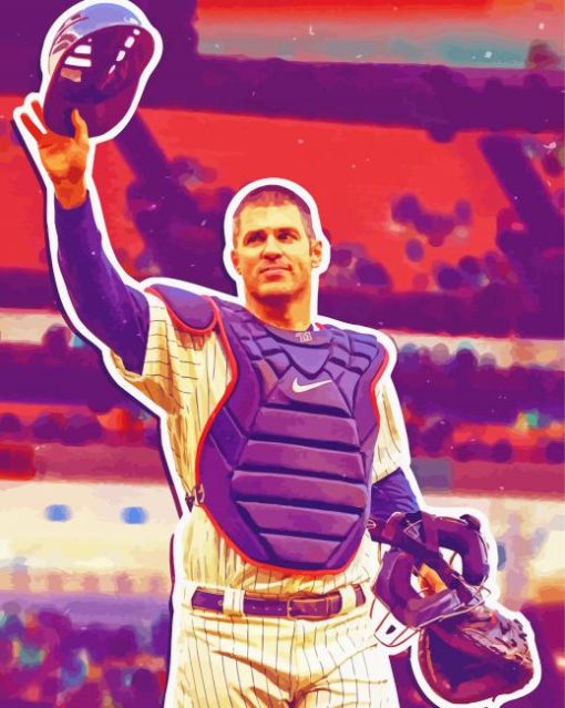 Joe Mauer Player Art paint by number