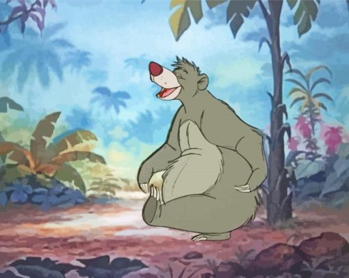 Jungle Book Baloo paint by number