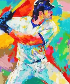 Mark Piazza By Leroy Neiman paint by number