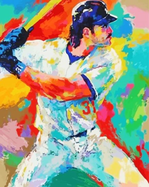 Mark Piazza By Leroy Neiman paint by number