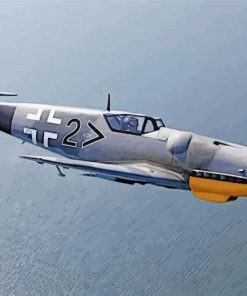 Messerschmitt Bf 109 Fighter Aircraft paint by number