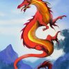 Mulan Mushu Dragon Art paint by number