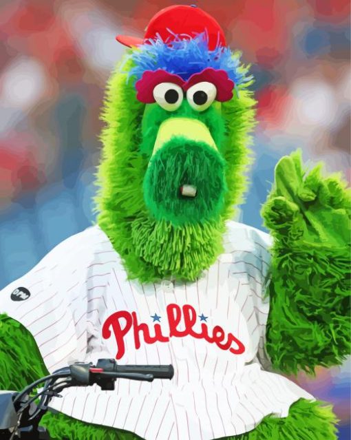 Phillie Phanatic Philadelphia Phillies Mascot paint by number