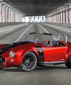 Red Ford Shelby Cobra paint by number