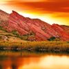 Red Rocks Amphitheatre At Sunset paint by number