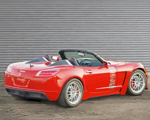 Red Saturn Sky Car paint by number