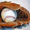 Softball Mitt Art paint by number