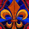 Stained Glass Fleur De Lis paint by number