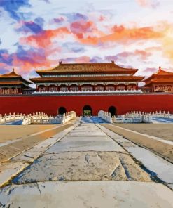 Sunset At Forbidden City paint by number