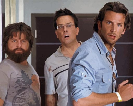 The Hangover Actors paint by number