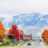 Whitefish Snowy Mountains paint by number