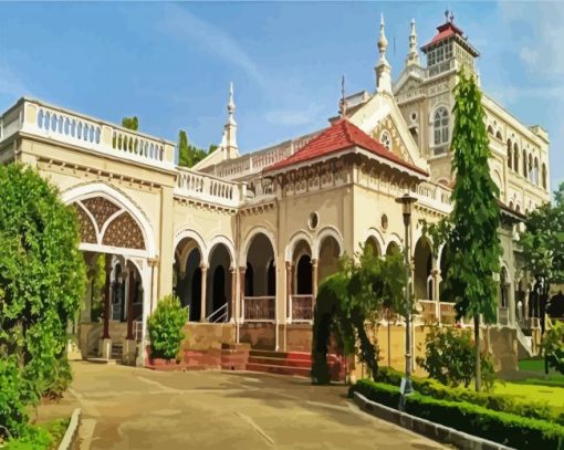 Aga khan Palace Pune paint by number