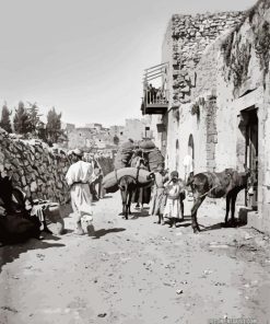 Black And White Old Ramallah Street paint by number