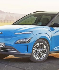 Blue Hyundai kona paint by number